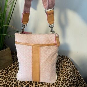 Coach Blush and Tan Crossbody Bag